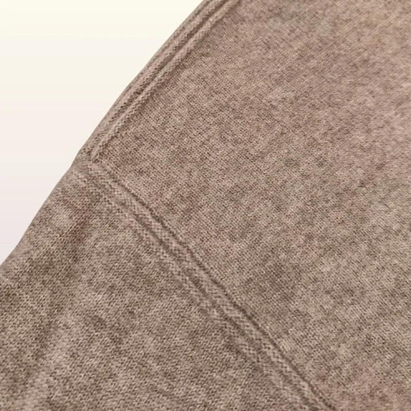 NEW La Ligne Cashmere V Neck Collared Sweater size Medium Camel Wool Pullover - Picture 8 of 9